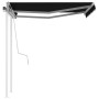 Toldo retráctil manual con postes gris antracita 3,5x2,5 m en Toldos | Comprar online en Foru.es