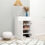 Mueble zapatero de madera contrachapada blanco 60x35x84 cm en Zapateros y organizadores de calzado | Comprar online en Foru.es