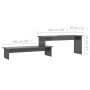 Mueble para TV madera contrachapada gris brillante 180x30x43 cm de vidaXL, Muebles TV - Ref: Foro24-806273, Precio: 39,00 €, ...