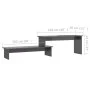Mueble para TV madera contrachapada gris brillante 180x30x43 cm de vidaXL, Muebles TV - Ref: Foro24-806273, Precio: 38,59 €, ...