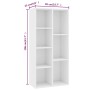 Estantería librería madera contrachapada blanco 50x25x106 cm en Librerías y estanterías | Comprar online en Foru.es