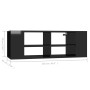 Mueble pared TV madera contrachapada negro brillo 102x35x35 cm de vidaXL, Muebles TV - Ref: Foro24-806245, Precio: 46,51 €, D...