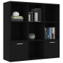 Estantería de madera contrachapada negro 98x30x98 cm en Librerías y estanterías | Comprar online en Foru.es