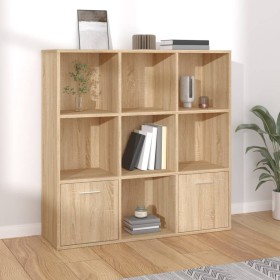 Estantería madera contrachapada color roble Sonoma 98x30x98cm en Librerías y estanterías | Comprar online en Foru.es