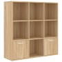 Estantería madera contrachapada color roble Sonoma 98x30x98cm en Librerías y estanterías | Comprar online en Foru.es