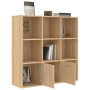 Estantería madera contrachapada color roble Sonoma 98x30x98cm en Librerías y estanterías | Comprar online en Foru.es