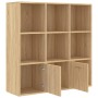 Estantería madera contrachapada color roble Sonoma 98x30x98cm en Librerías y estanterías | Comprar online en Foru.es