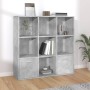 Estantería madera contrachapada gris hormigón 98x30x98 cm en Librerías y estanterías | Comprar online en Foru.es