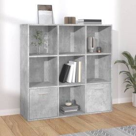 Estantería madera contrachapada gris hormigón 98x30x98 cm en Librerías y estanterías | Comprar online en Foru.es