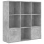 Estantería madera contrachapada gris hormigón 98x30x98 cm en Librerías y estanterías | Comprar online en Foru.es