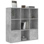 Estantería madera contrachapada gris hormigón 98x30x98 cm en Librerías y estanterías | Comprar online en Foru.es
