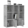 Estantería madera contrachapada gris hormigón 98x30x98 cm en Librerías y estanterías | Comprar online en Foru.es