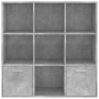 Estantería madera contrachapada gris hormigón 98x30x98 cm en Librerías y estanterías | Comprar online en Foru.es