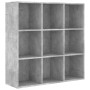 Estantería madera de ingeniería gris hormigón 98x29x97,5 cm en Librerías y estanterías | Comprar online en Foru.es