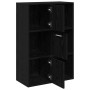 Armario almacenamiento madera contrachapada negra 60x29,5x90 cm en Librerías y estanterías | Comprar online en Foru.es