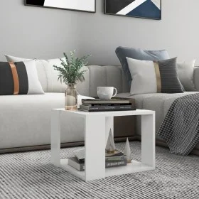 Mesa de centro de madera contrachapada blanco 40x40x30 cm de vidaXL, Mesas de centro - Ref: Foro24-806310, Precio: 25,36 €, D...