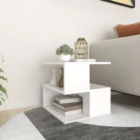 Mesa auxiliar de madera contrachapada blanco 40x40x40 cm de vidaXL, Mesas auxiliares - Ref: Foro24-806292, Precio: 32,95 €, D...