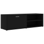 Mueble de TV madera contrachapada negra 120x34x37 cm en Muebles TV | Comprar online en Foru.es
