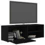 Mueble de TV madera contrachapada negra 120x34x37 cm en Muebles TV | Comprar online en Foru.es