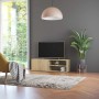 Mueble de TV madera contrachapada color roble 120x34x37 cm en Muebles TV | Comprar online en Foru.es