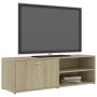 Mueble de TV madera contrachapada color roble 120x34x37 cm en Muebles TV | Comprar online en Foru.es