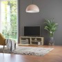 Mueble de TV madera contrachapada color roble 120x34x37 cm en Muebles TV | Comprar online en Foru.es
