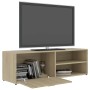 Mueble de TV madera contrachapada color roble 120x34x37 cm en Muebles TV | Comprar online en Foru.es