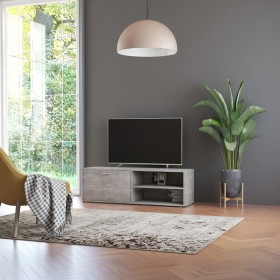 Mueble de TV madera contrachapada gris hormigón 120x34x37 cm en Muebles TV | Comprar online en Foru.es