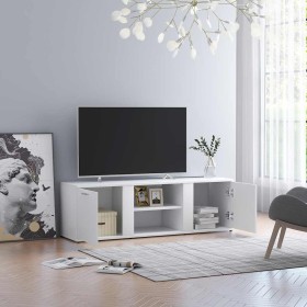 Mueble de TV madera contrachapada blanco 120x34x37 cm en Muebles TV | Comprar online en Foru.es