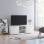 Mueble de TV madera contrachapada blanco 120x34x37 cm en Muebles TV | Comprar online en Foru.es