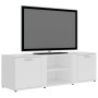 Mueble de TV madera contrachapada blanco 120x34x37 cm en Muebles TV | Comprar online en Foru.es