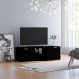 Mueble de TV madera contrachapada negra 120x34x37 cm en Muebles TV | Comprar online en Foru.es