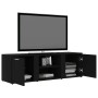 Mueble de TV madera contrachapada negra 120x34x37 cm en Muebles TV | Comprar online en Foru.es
