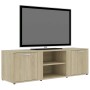 Mueble de TV madera contrachapada color roble 120x34x37 cm en Muebles TV | Comprar online en Foru.es