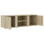 Mueble de TV madera contrachapada color roble 120x34x37 cm en Muebles TV | Comprar online en Foru.es