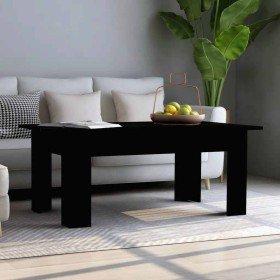 Mesa de centro madera contrachapada negro 100x60x42 cm en Mesas de centro | Comprar online en Foru.es