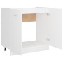 Mueble bajo fregadero "Lyon" blanco 80x46x81,5 cm madera de ingeniería en Armarios de cocina | Comprar online en Foru.es