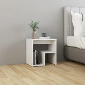 Nachttisch aus glänzend weißem Sperrholz, 40 x 30 x 40 cm von vidaXL, Nachttische - Ref: Foro24-806340, Preis: 31,23 €, Rabat...