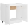 Mueble bajo fregadero "Lyon" blanco brillante 80x46x81,5 cm madera de ingeniería en Armarios de cocina | Comprar online en Foru.