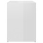 Mesita de noche madera contrachapada blanco brillo 40x30x40 cm de vidaXL, Mesitas de noche - Ref: Foro24-806340, Precio: 31,6...