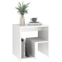 Mesita de noche madera contrachapada blanco brillo 40x30x40 cm de vidaXL, Mesitas de noche - Ref: Foro24-806340, Precio: 31,6...