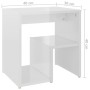 Mesita de noche madera contrachapada blanco brillo 40x30x40 cm de vidaXL, Mesitas de noche - Ref: Foro24-806340, Precio: 31,6...