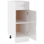 Mueble bajo con cajón "Lyon" blanco brillante 30x46x81,5 cm madera de ingeniería en Armarios de cocina | Comprar online en Foru.