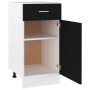 Cajón inferior "Lyon" negro, 40 x 46 x 81,5 cm, madera de ingeniería en Armarios de cocina | Comprar online en Foru.es