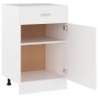 Cajón inferior "Lyon" blanco 50x46x81,5 cm Madera de ingeniería en Armarios de cocina | Comprar online en Foru.es