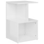 Mesita de noche madera contrachapada blanco brillo 35x35x55 cm de vidaXL, Mesitas de noche - Ref: Foro24-806358, Precio: 34,3...