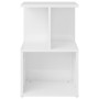 Mesita de noche madera contrachapada blanco brillo 35x35x55 cm de vidaXL, Mesitas de noche - Ref: Foro24-806358, Precio: 34,3...