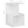 Mesita de noche madera contrachapada blanco brillo 35x35x55 cm de vidaXL, Mesitas de noche - Ref: Foro24-806358, Precio: 34,3...