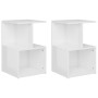 Mesitas de noche 2 uds contrachapada blanco brillo 35x35x55 cm de vidaXL, Mesitas de noche - Ref: Foro24-806359, Precio: 55,3...