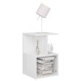 Mesitas de noche 2 uds contrachapada blanco brillo 35x35x55 cm de vidaXL, Mesitas de noche - Ref: Foro24-806359, Precio: 55,3...